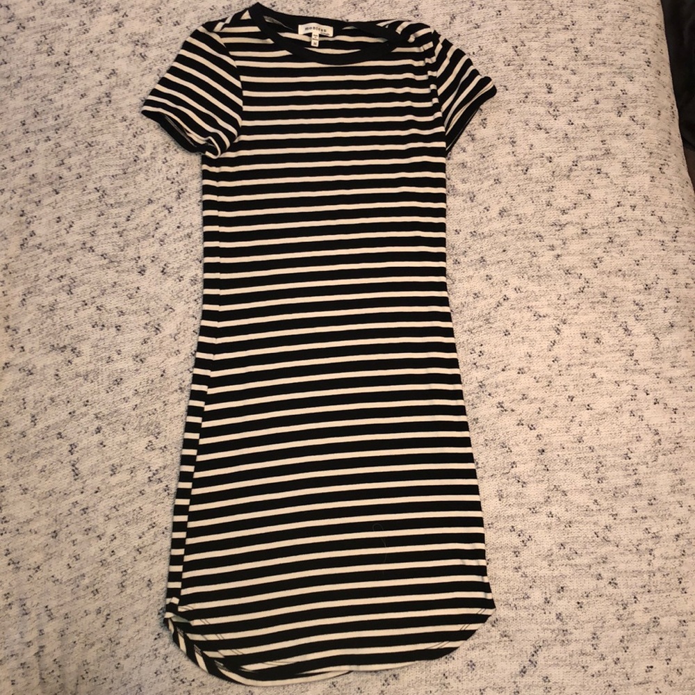 Striped body hugging dress